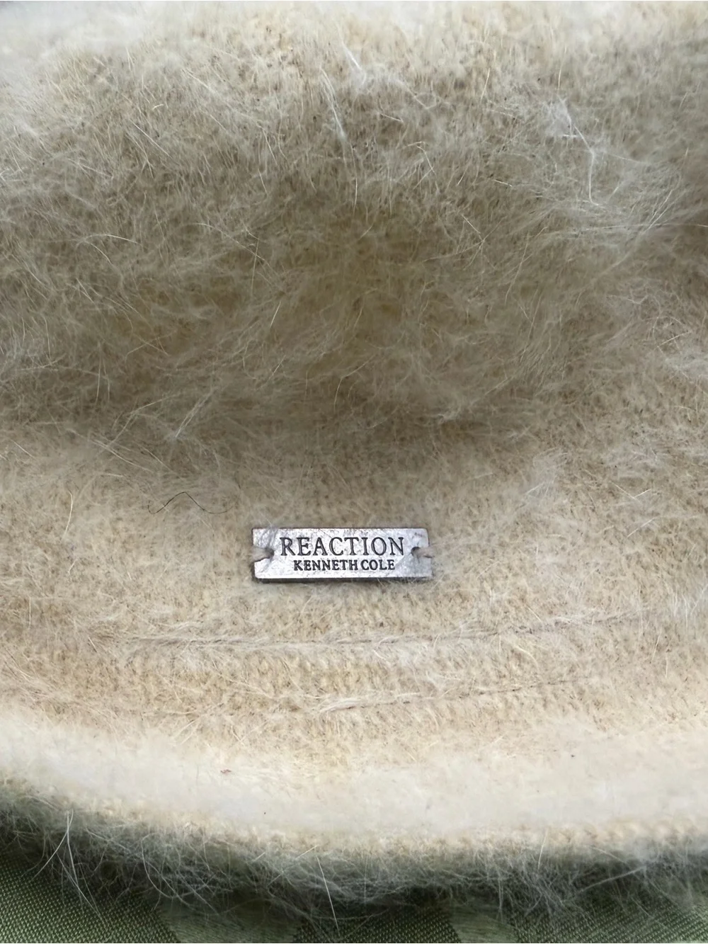 Reaction Kenneth Cole Cream Fuzzy Bucket Hat